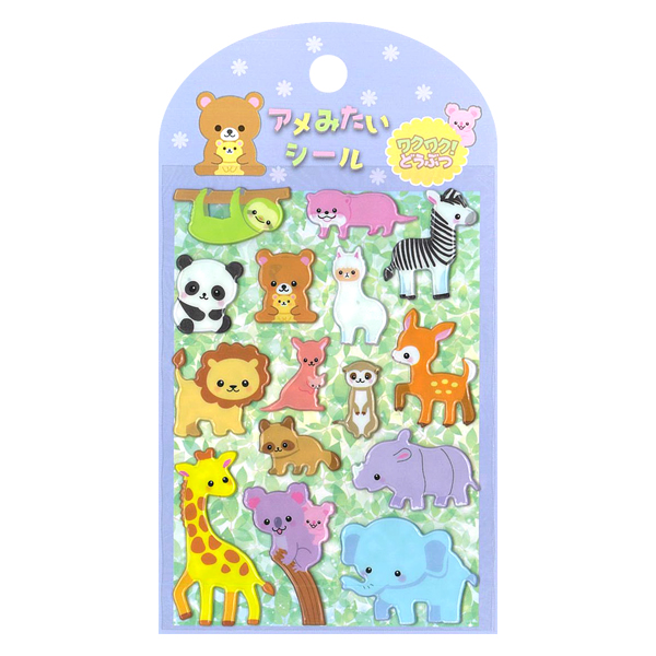 アメみたいシール<br>ワクワク!どうぶつ / ニッパン・オンラインカタログ
